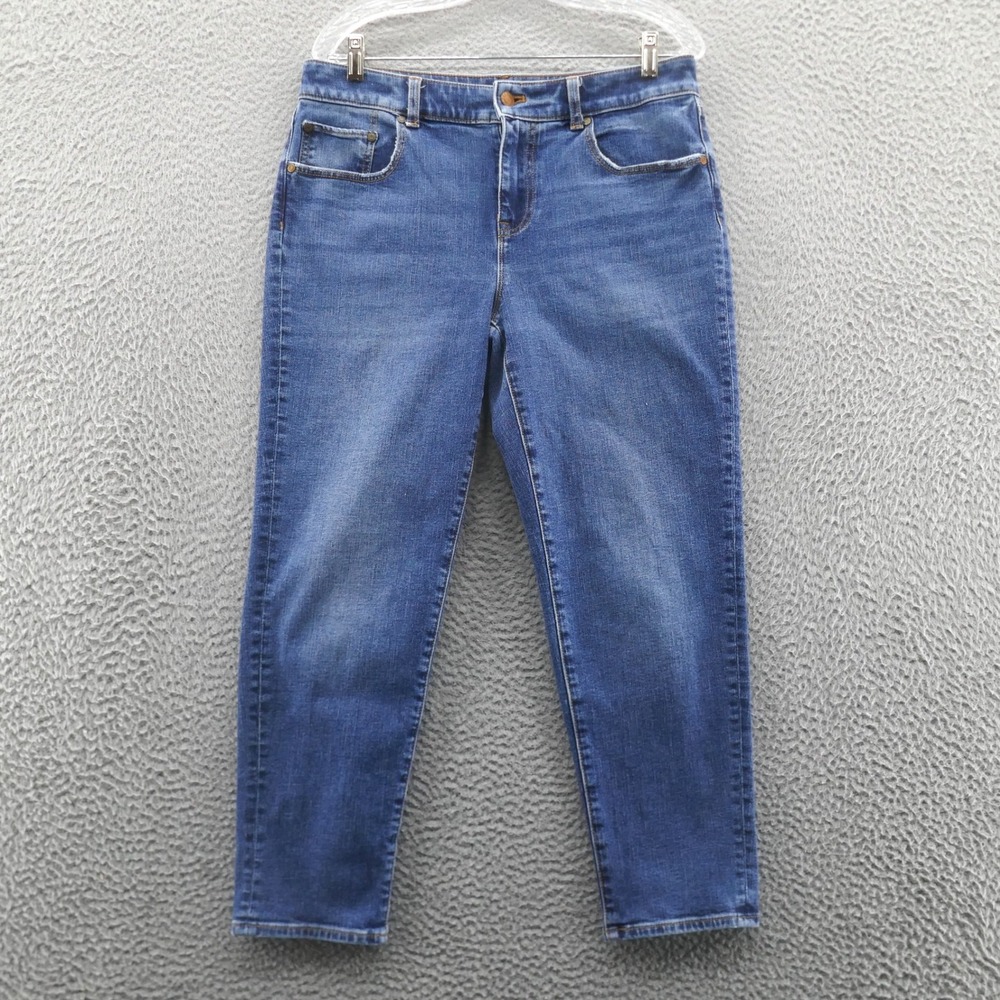 Talbots‎ Everyday Relaxed Jeans Womens 8 Petite Blue Medium Wash Straight Leg